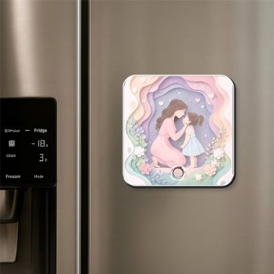 Mom & Daughter Love Personalized Musical Fridge Magnet Rechargeable Photo & Song Gift for Mom